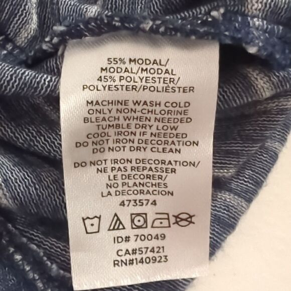 Loft Outlet Blue and White Striped V Neck Blouse - Picture 6 of 6